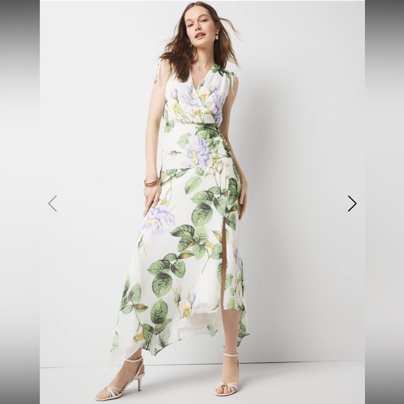 White House Black Market Dresses & Skirts - White House Black Market Ruched Midi Dress